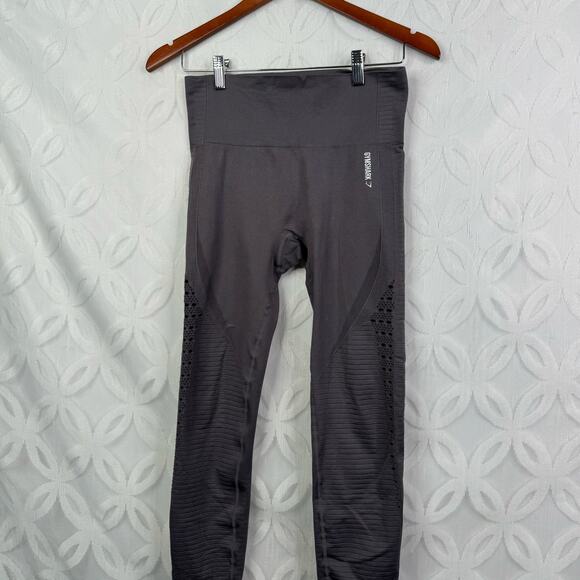 Gymshark Power Dry Seamless Leggings Core Gray Leggings Size M - Picture 2 of 6